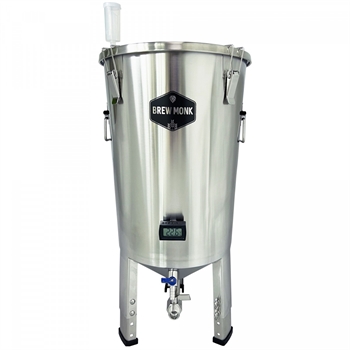 Brew Monk - Konisk Gærtank 30 liter i Rustfrit Stål m. Digital termometer